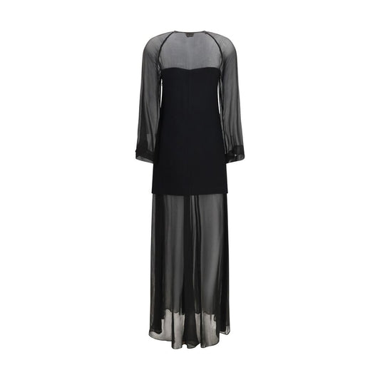 Black Viscose Casual Dress