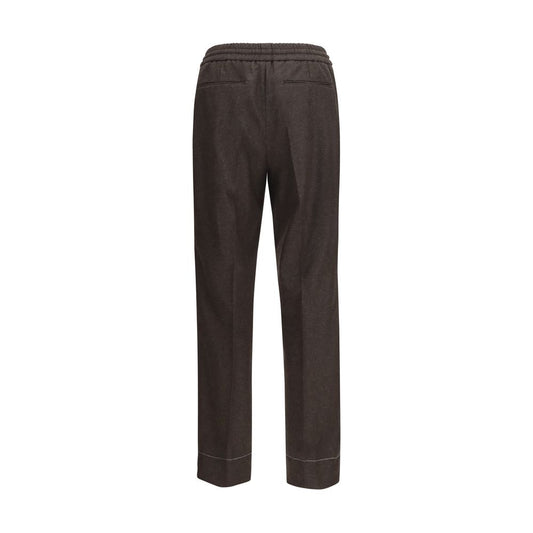 Brown Wool Oves Aries Casual Pants