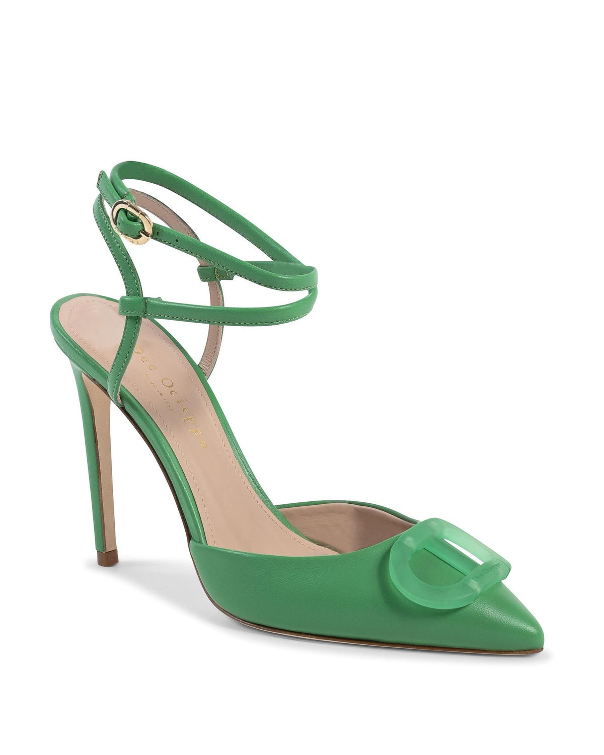 Bicolor Leather High Heel Pumps