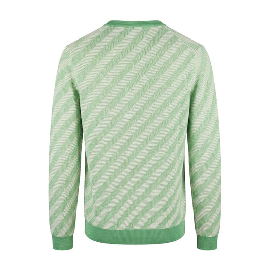 Green Linen Men Sweater