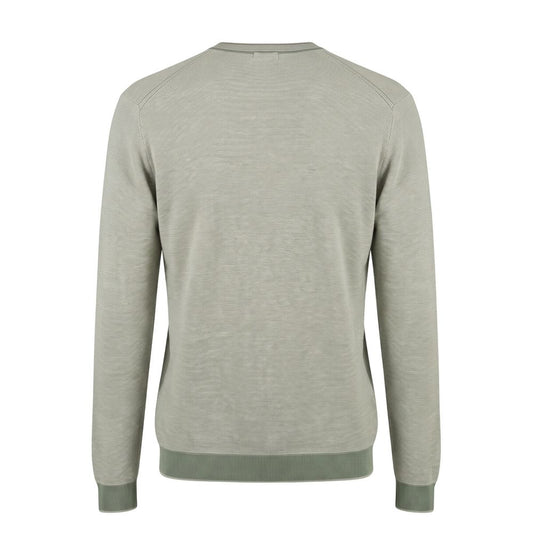 Green Cotton Men Sweater