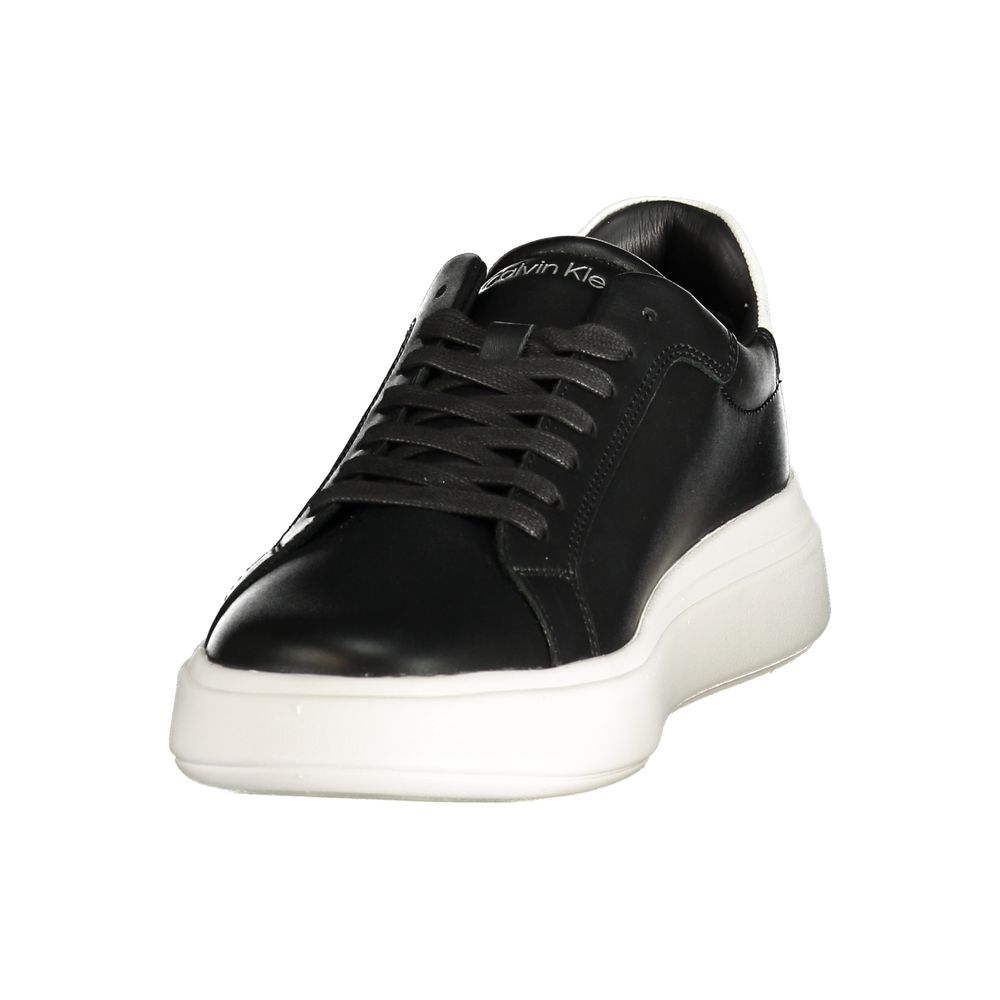 Black Leather Men's Sneaker
