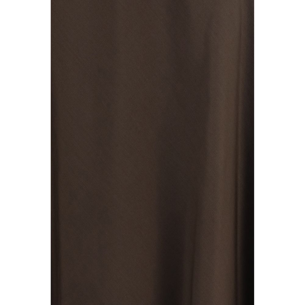 Brown Wool Oves Aries Midi Skirt