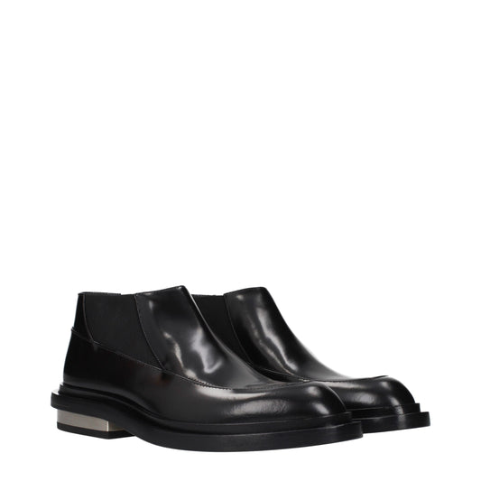 Black Leather Ankle Boots