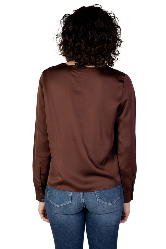 Brown Polyester Blouse