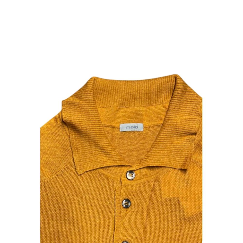 Orange Silk Men Sweater