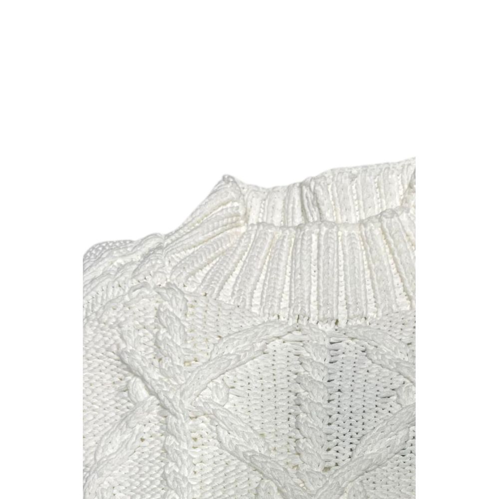 White Cotton Men's Sweater