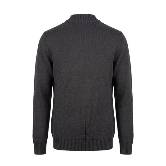Grey Wool Men Sweater