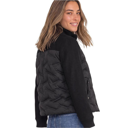 Black Polyester Bomber