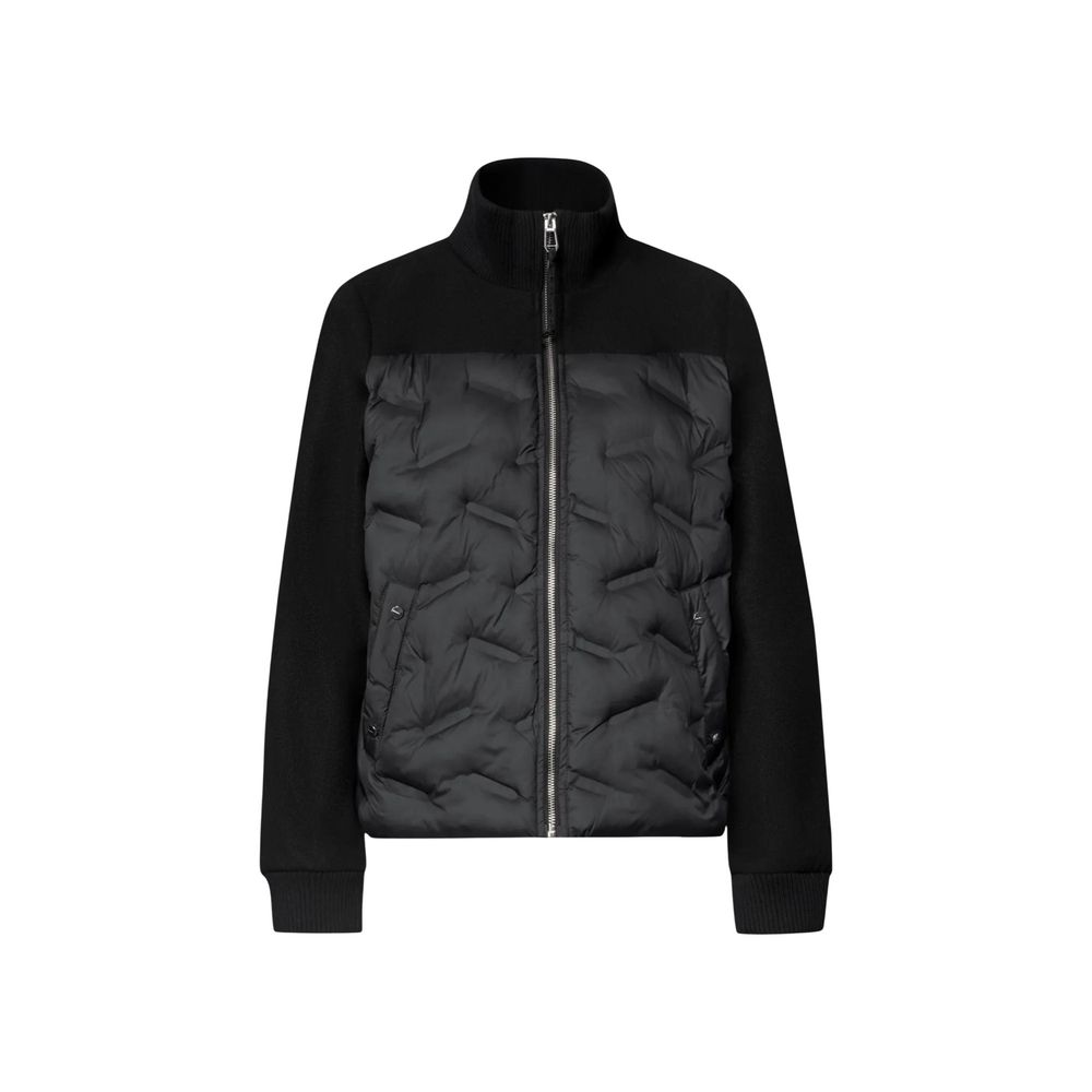 Black Polyester Bomber