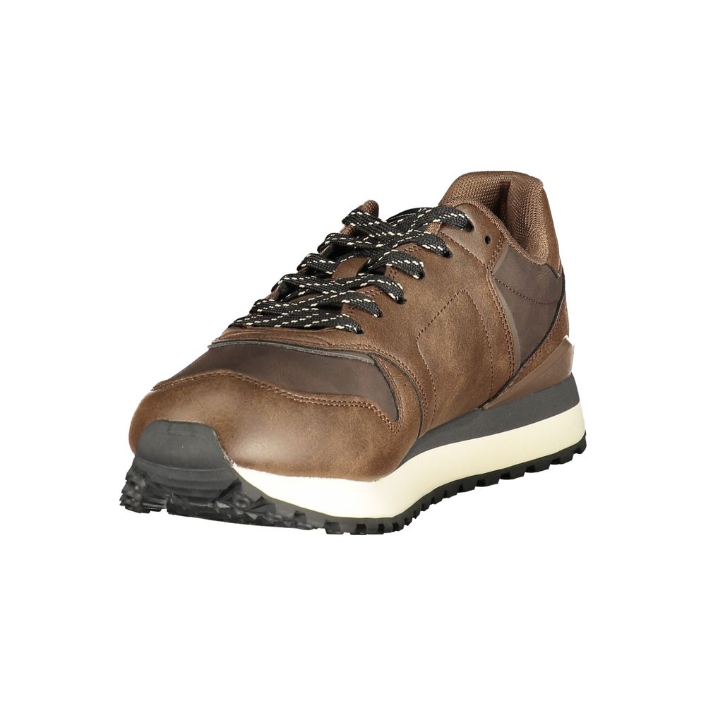 Brown Polyurethane Men's Sneaker