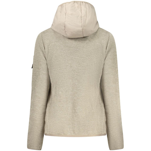 Beige Polyester Women's Jacket