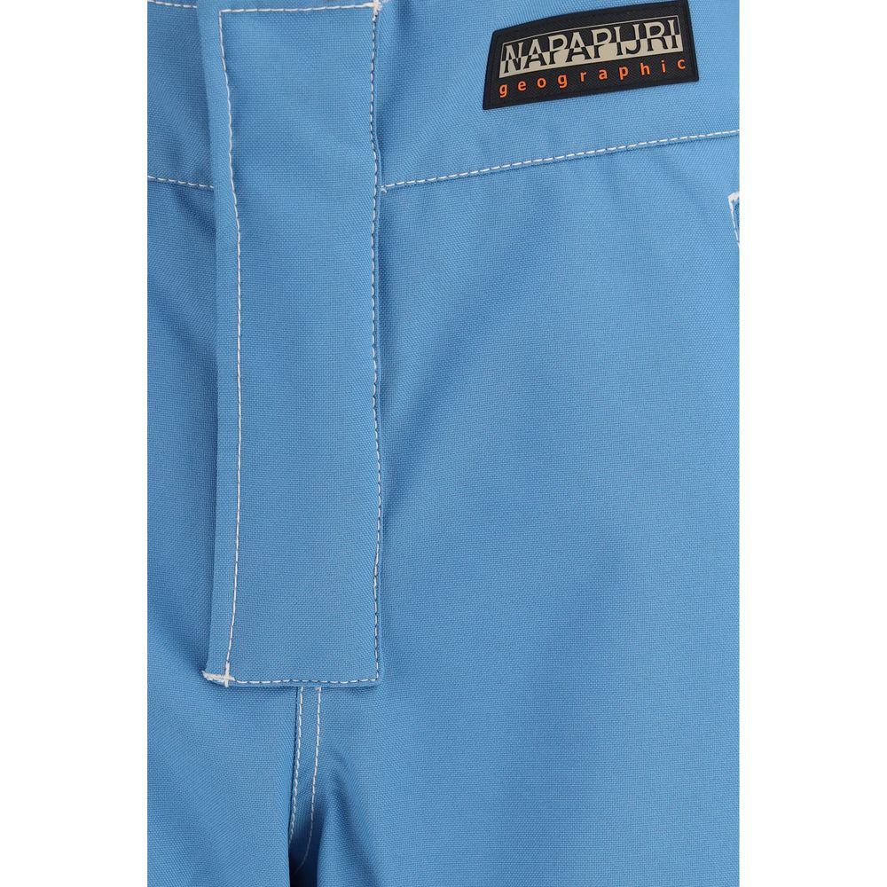 Blue Polyester Athletic Pants