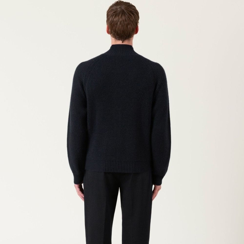 Black Wool Cardigan