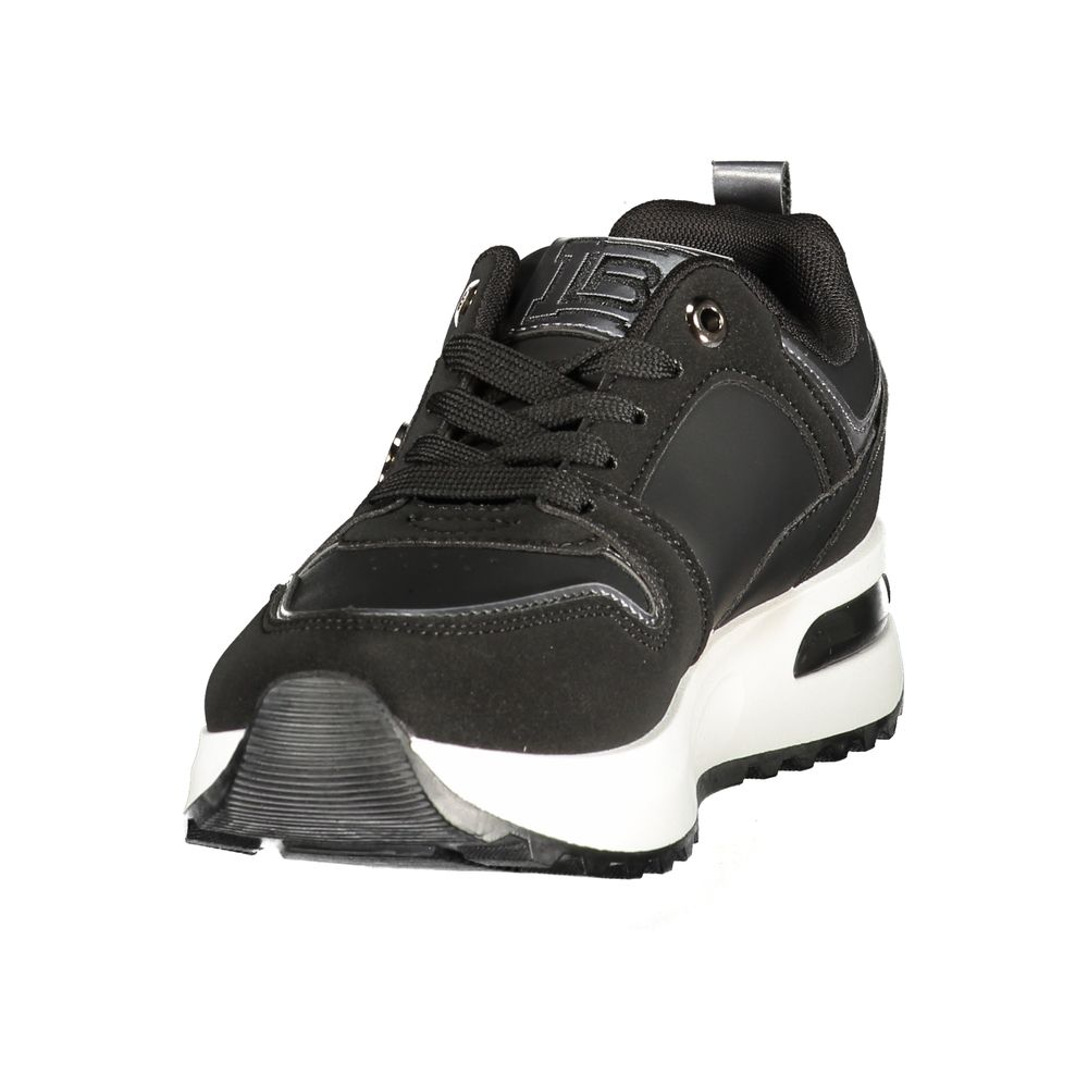 Black Polyurethane Women's Sneaker