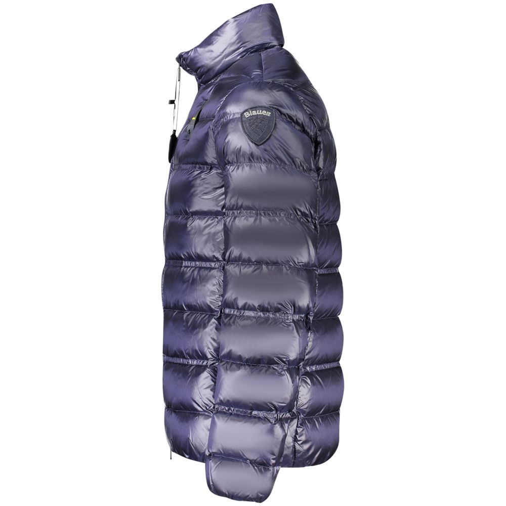 Blue Polyamide Men Jacket