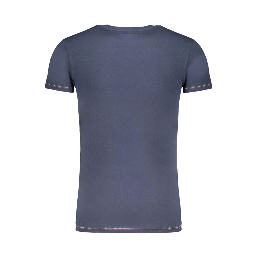 Blue Cotton Men's T-Shirt