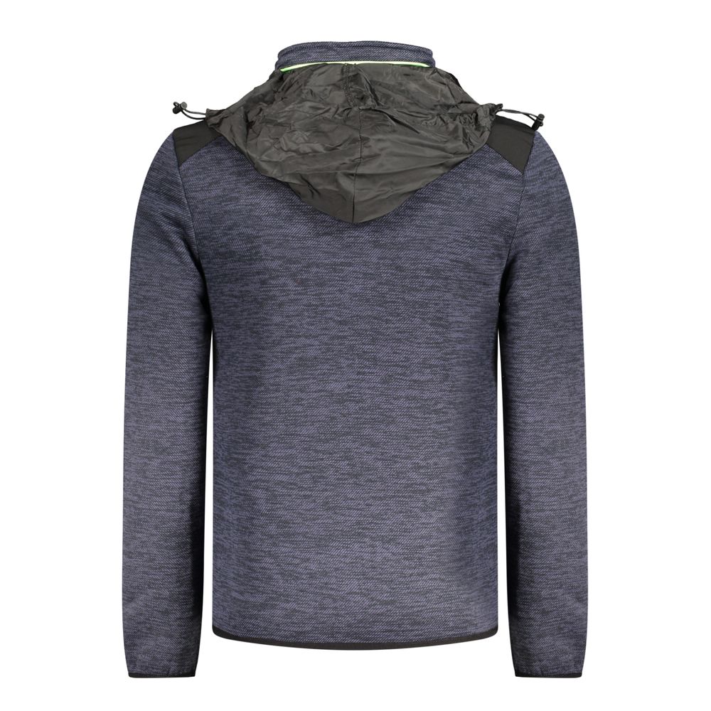 Blue Polyester Men's Jacket