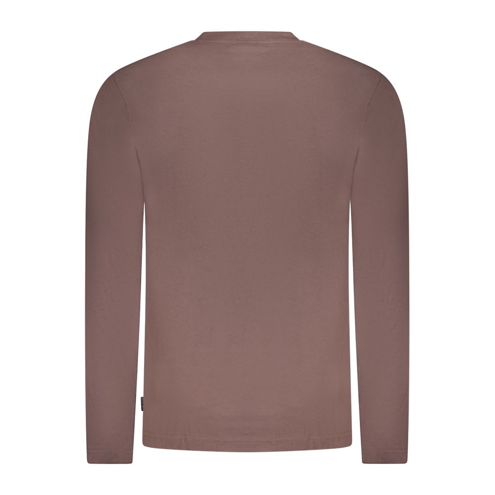 Brown Cotton Men's T-Shirt