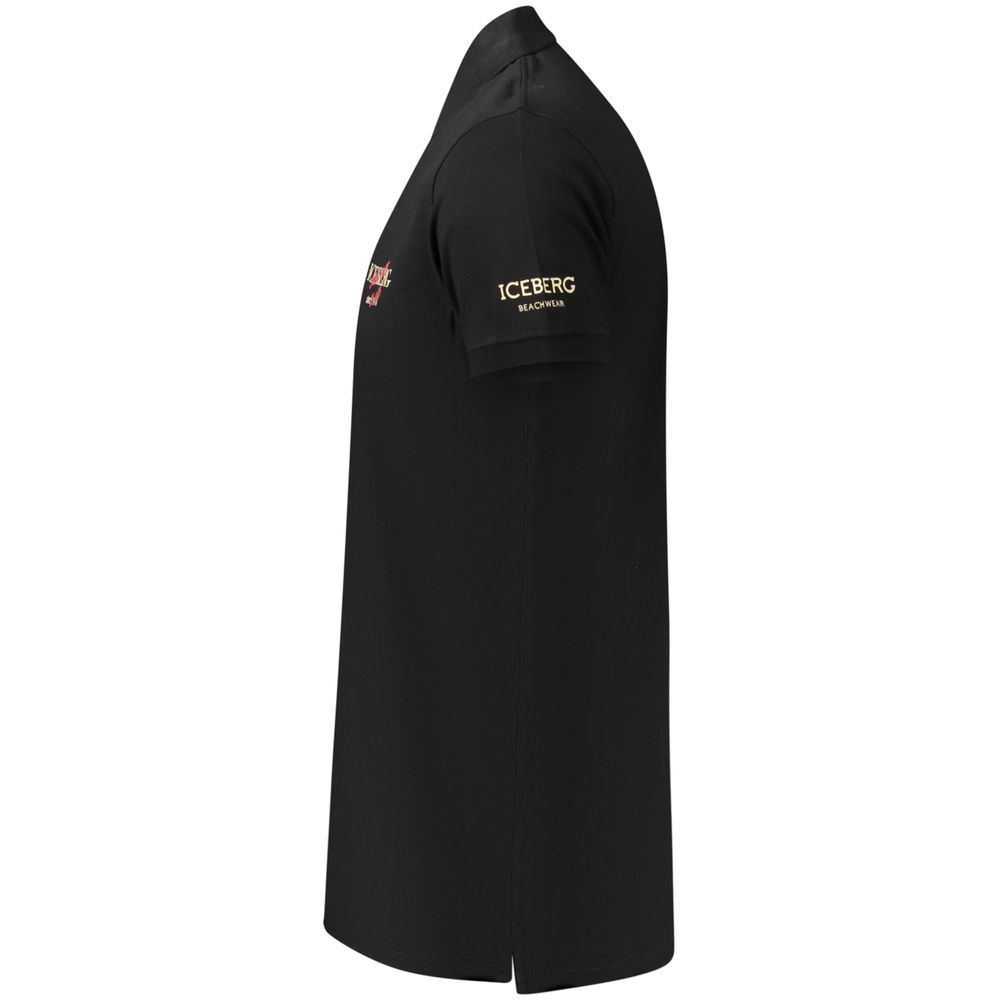 Black Cotton Men's Polo Shirt