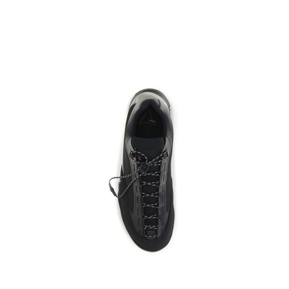 Black Nylon Athletic Sneakers