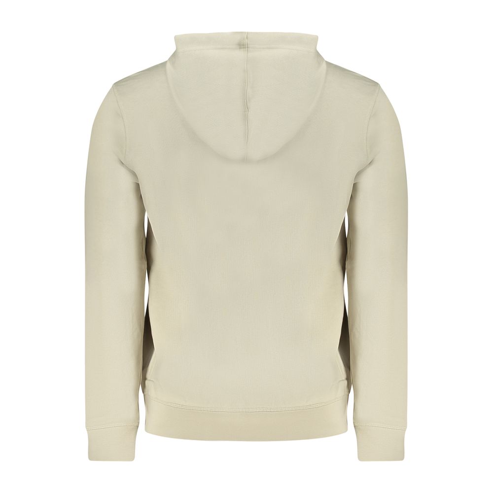 Beige Cotton Men Sweatshirt
