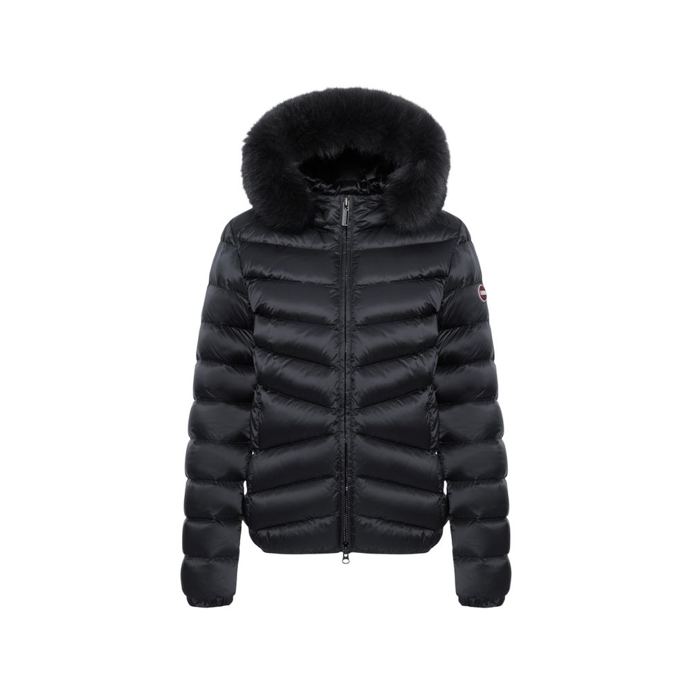 Black Polyamide Full-Length Jacket