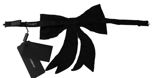 Silver Tone 100% Silk Crystal Embellished Women Bowtie