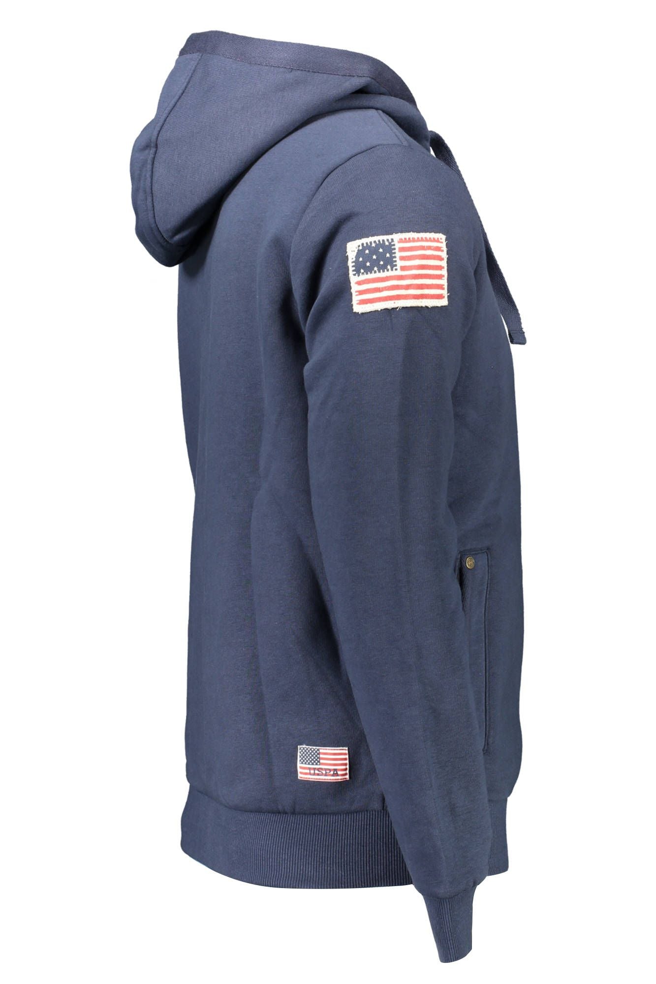 Blue Cotton Men Sweater