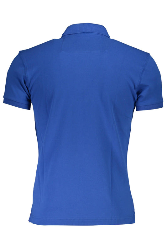 Blue Cotton Polo Shirt