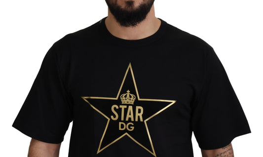 Black Gold STAR Crown DG Cotton Crewneck T-shirt