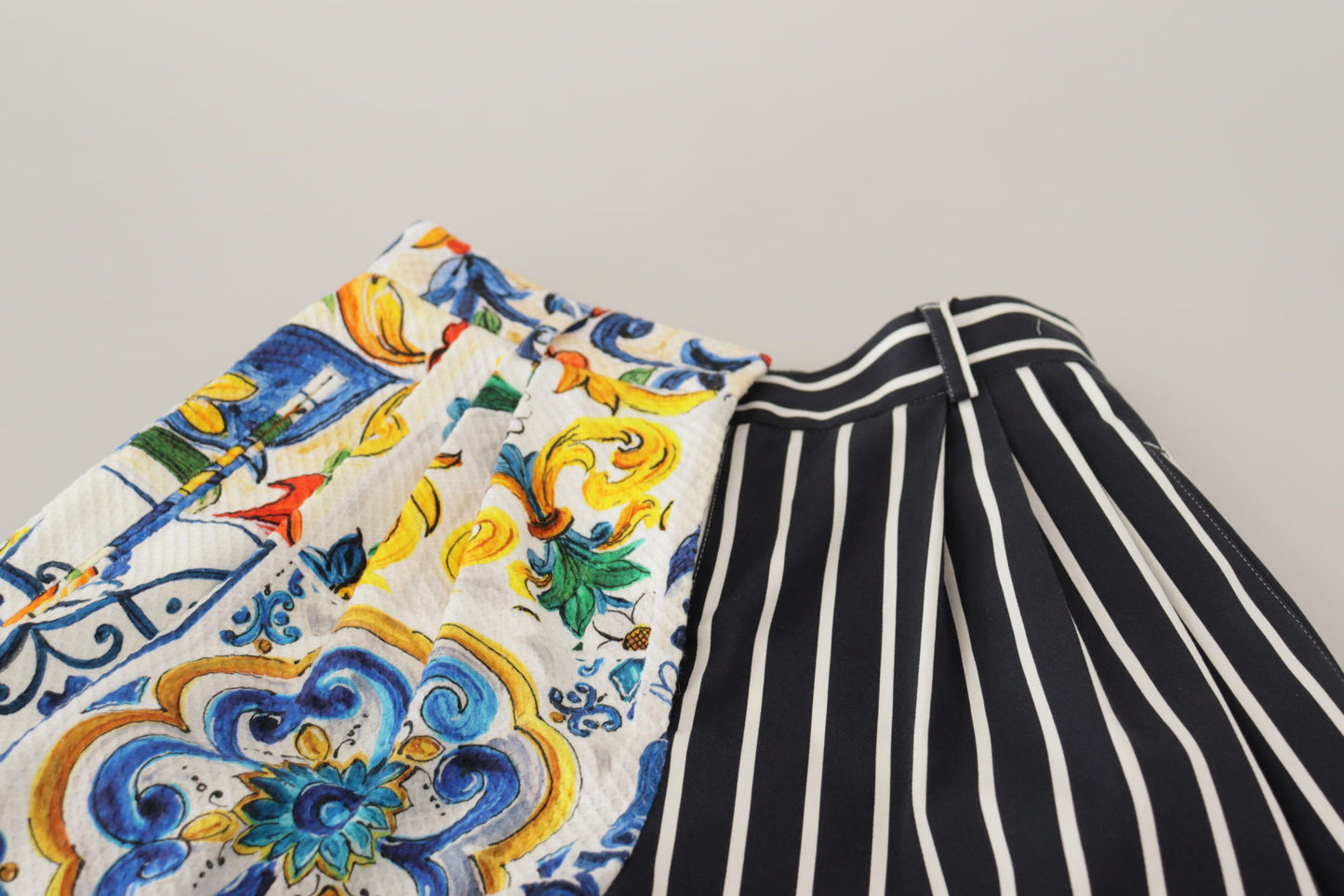 Multicolor Stripes Majolica Bermuda Shorts