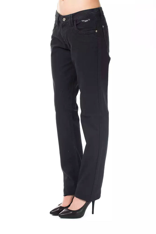 Blue Cotton Women's Pants