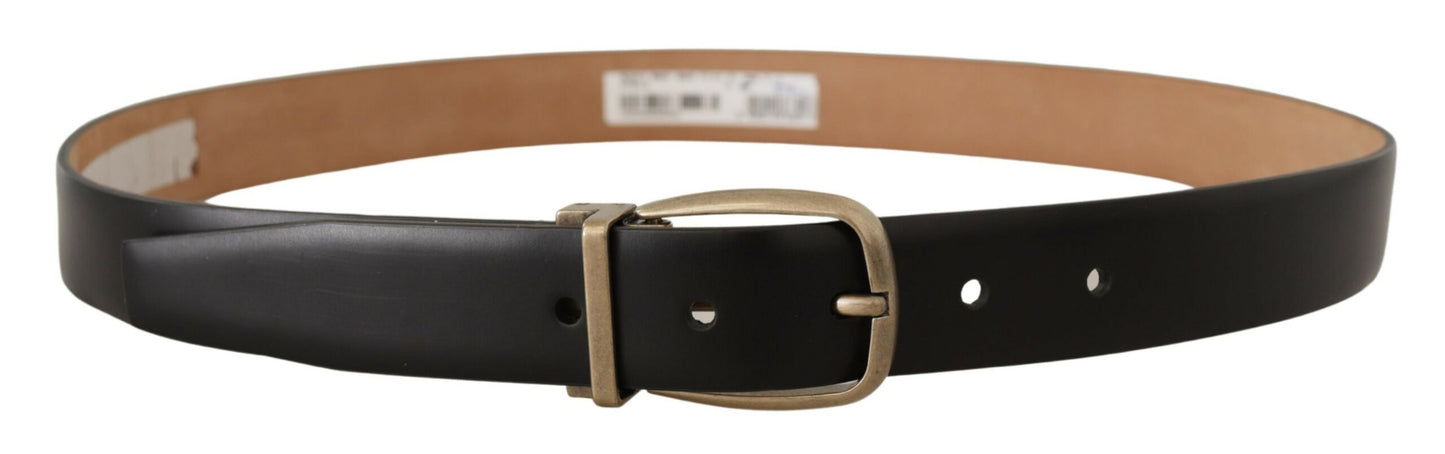 Black Brown Backend Leather Vintage Metal Buckle Belt
