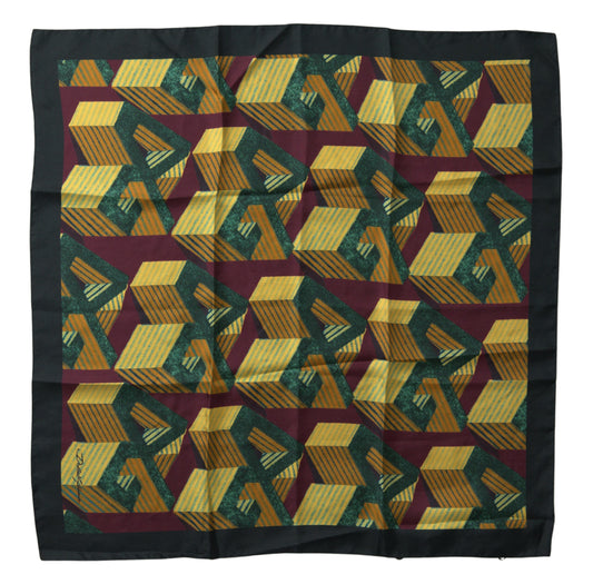 Multicolor Printed Square Handkerchief Scarf