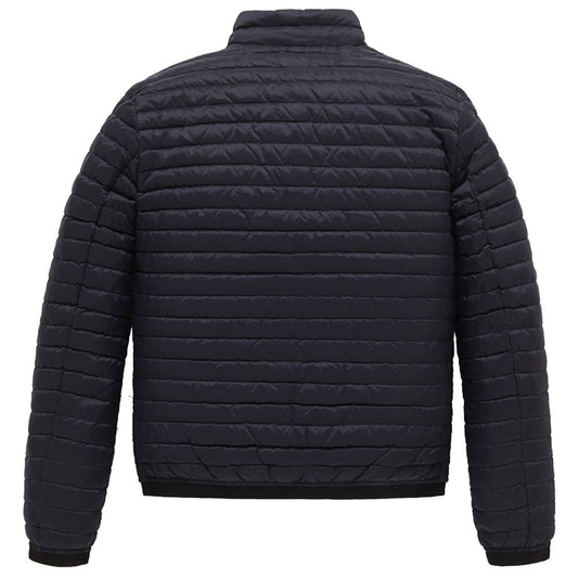 Blue Nylon Men Jacket