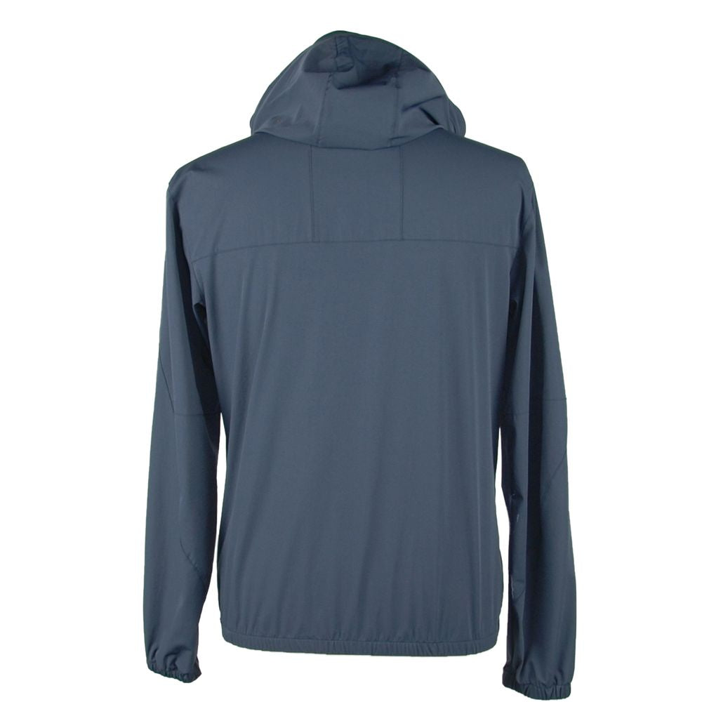 Blue Synthetic Men Jacket