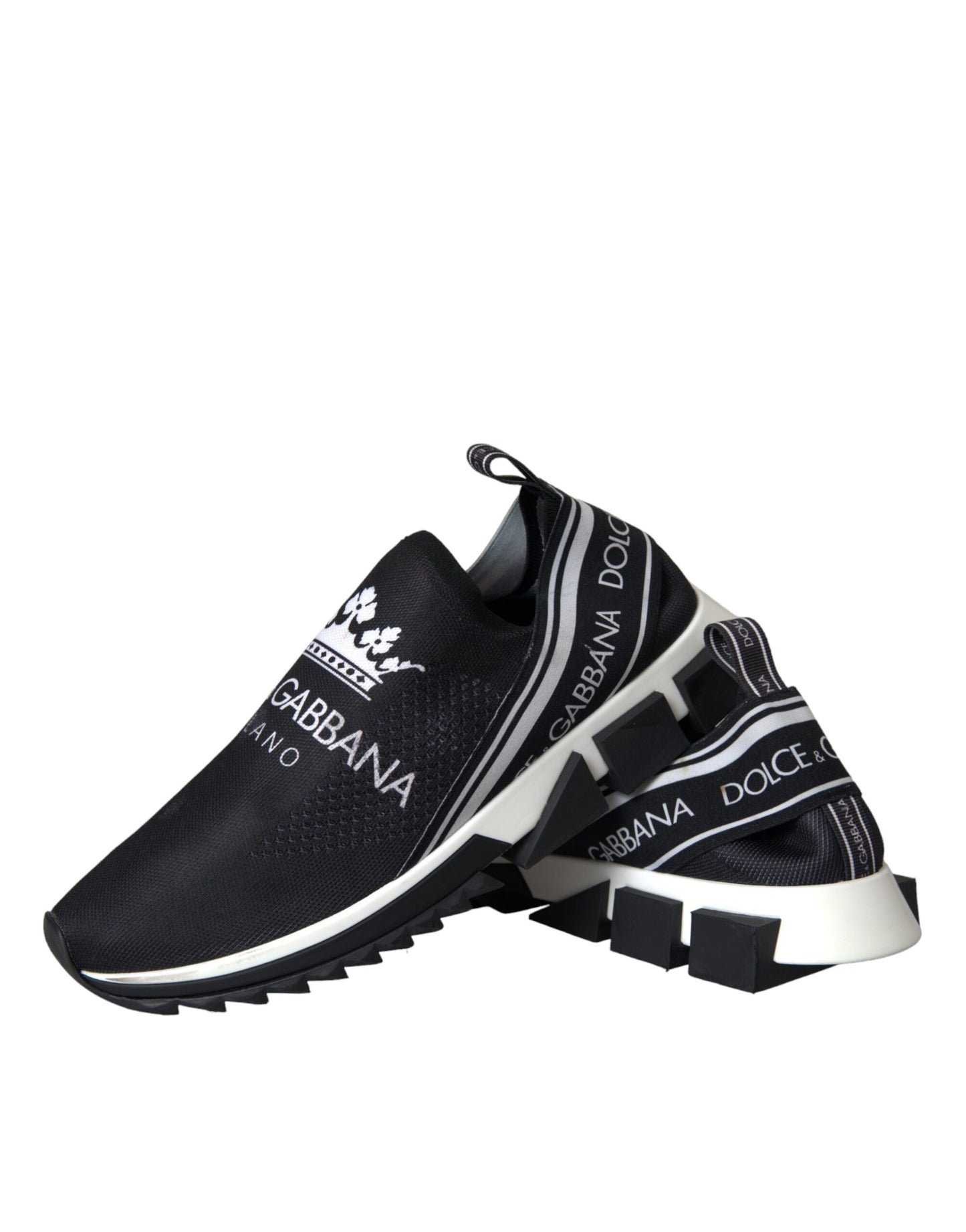 Black White Sorrento Slip On Sneakers Shoes