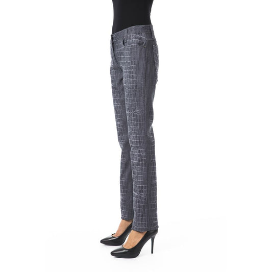 Black Viscose Women's Pants