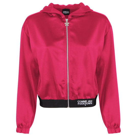 Fuchsia Polyester Women Jacket