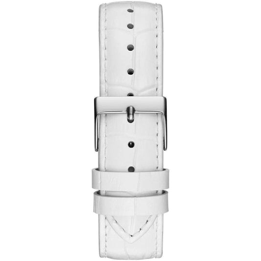 White Leather Dress Watch