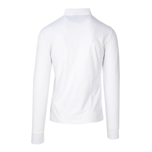 White Cotton Long Sleeve T-Shirt