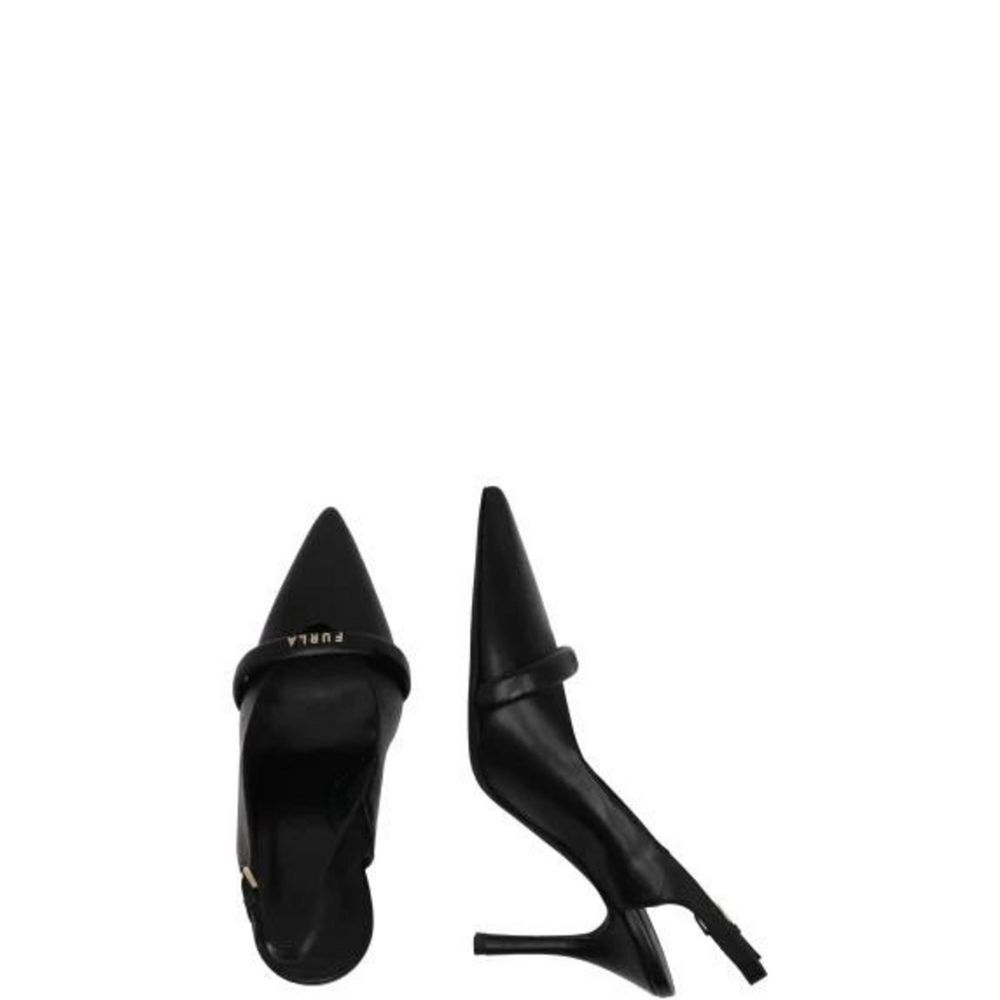 Black Leather High Heel Pumps