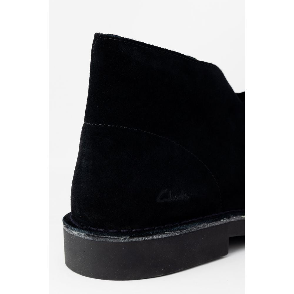 Black Leather Lace-Up Boots