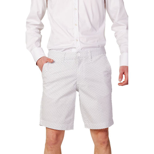 White Cotton Bermuda Shorts