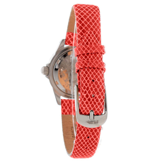 Red Leather Dress Watch