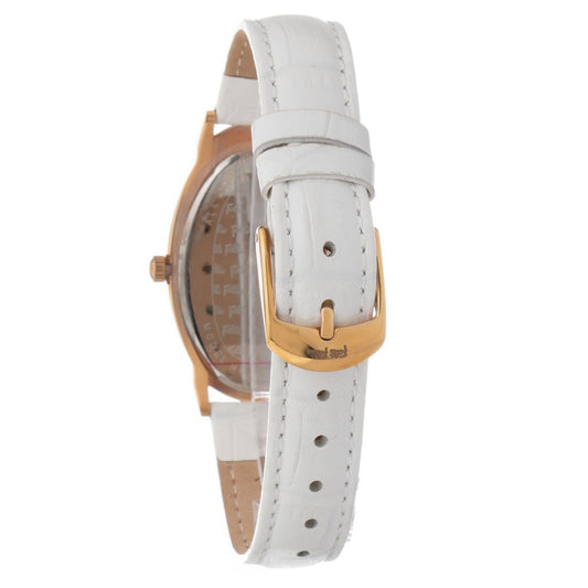 White Leather Dress Watch