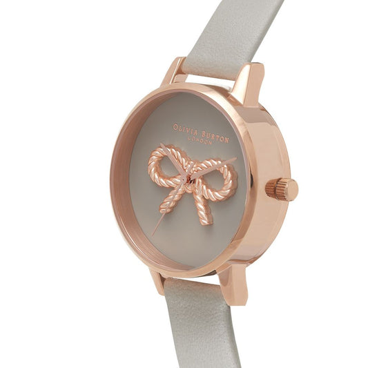 Gray Artificial Leather Dress Watch