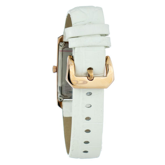White Leather Dress Watch