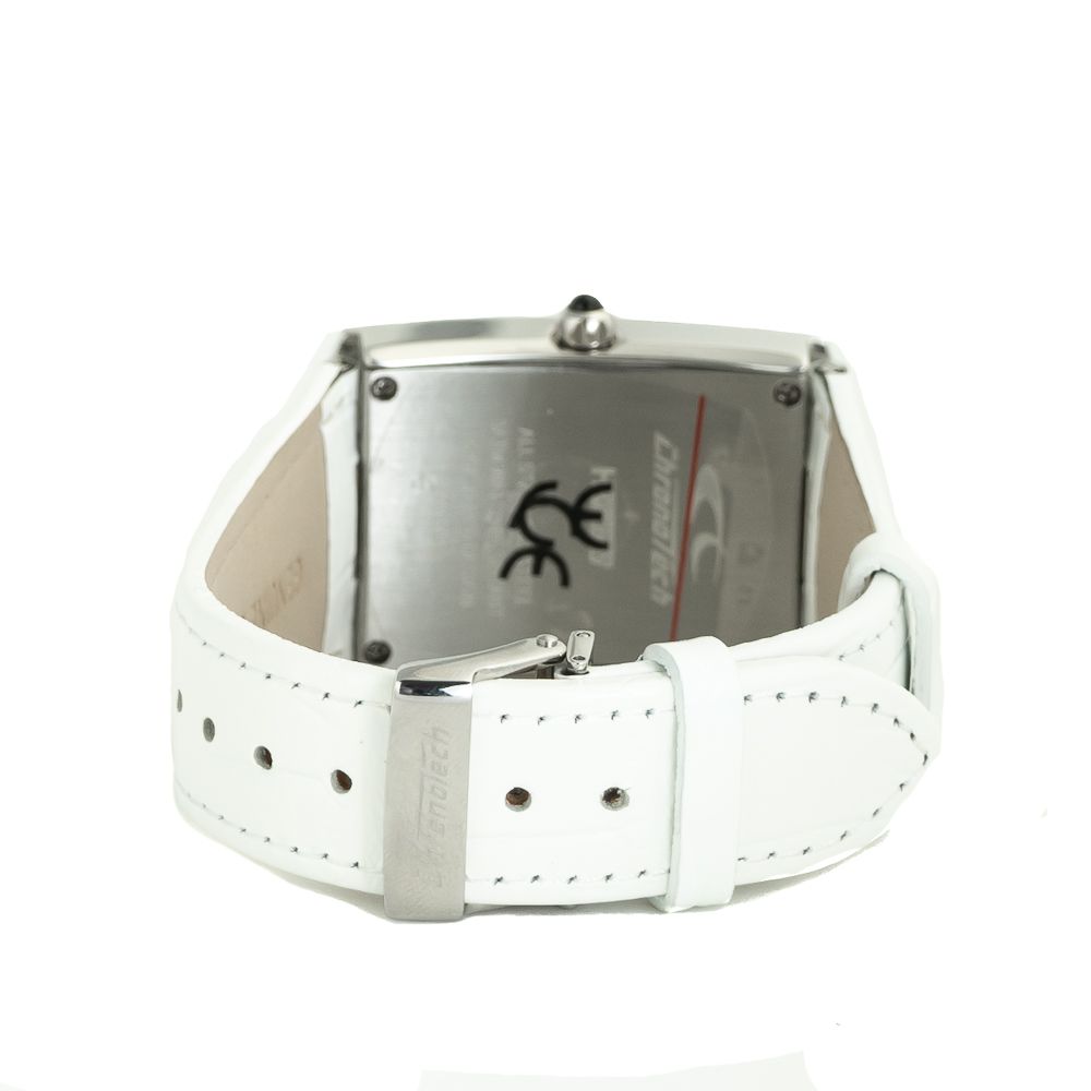 White Leather Dress Watch